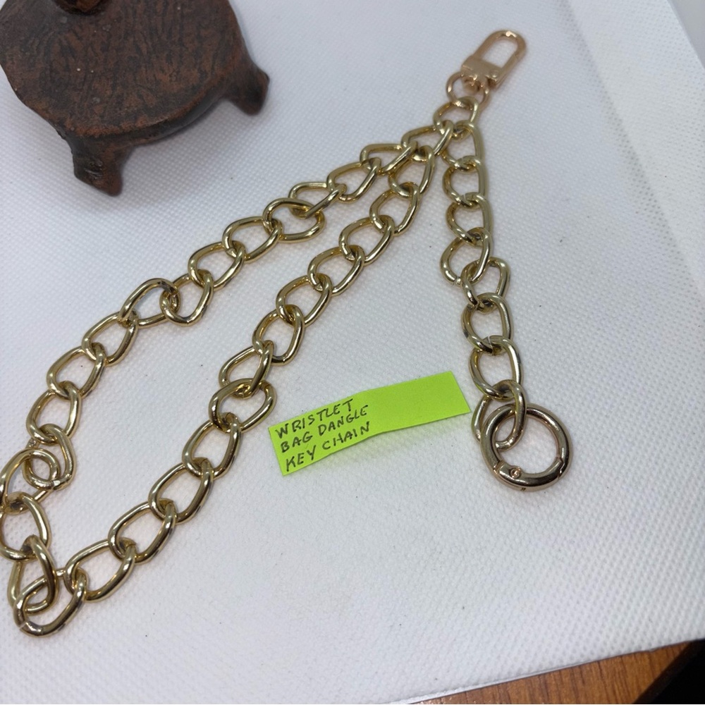 Gold Bag Dangle, Wristlet, Keychain